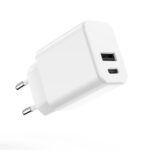 Adaptateur chargeur secteur ultra rapide 1xType C + 1xUSB - 20W - Blanc - Setty – Image 3