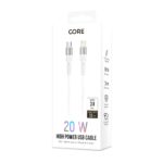 Câble de Charge et Synchro Ultra Rapide - Type C vers Lightning - 1,5m 20W - Blanc - Core – Image 2