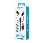 Câble de Charge et Synchro - iPhone/Android - 3 en 1 - Noir - Forever