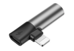 Adaptateur charge et audio - Lightning vers lightning et jack 3,5 mm - Baseus – Image 3