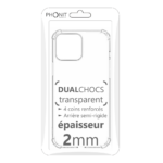 Apple iPhone 15 Plus - Coque Dualchocs transparente - 2mm - Phonit