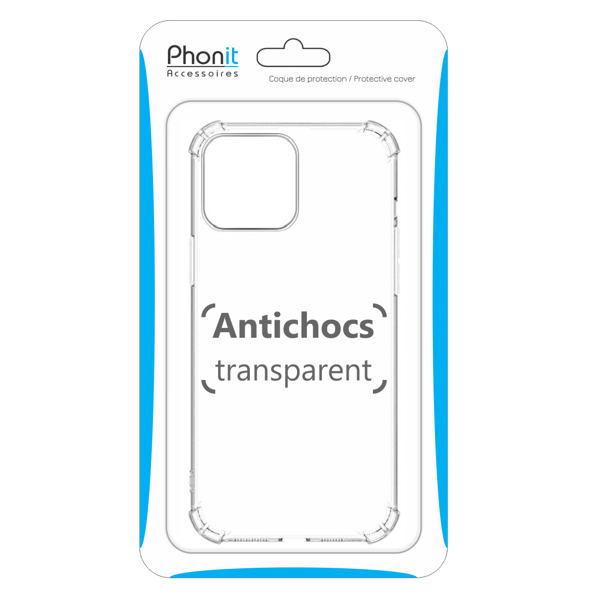 blister-coque-phonit-antichoc-transparent-2_20234715173_large Apple iPhone 14 Pro - Coque antichocs souple - Transparente - Phonit – Image 1