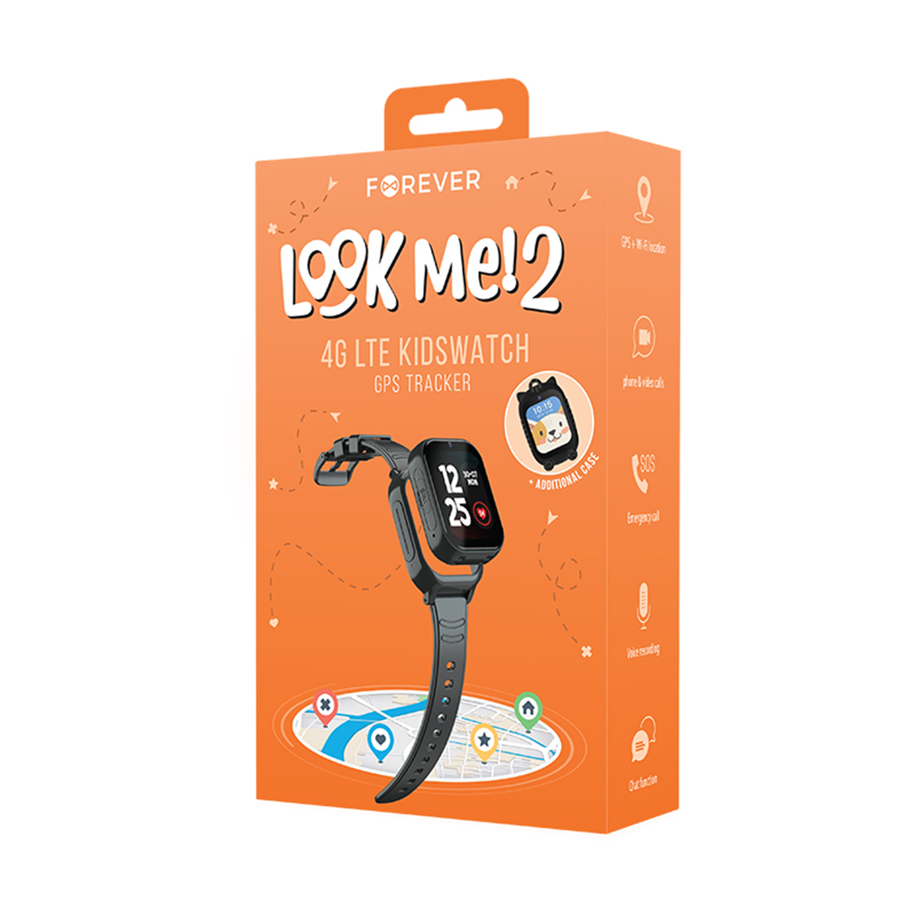 kw-510-noir-1_202310211635_large Montre connectée bluetooth enfant - Kids Watch KW-510 GPS WiFi 4G - Noir - Forever – Image 1