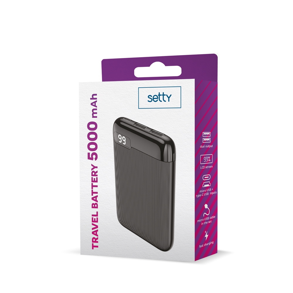 setty-powerbank-lcd-5000-1_202232513420_large Batterie de secours rechargeable 5000mAh - LCD SPBL-05 - Setty – Image 1