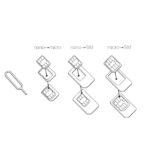 Adaptateur cartes Sim 4 en 1, Nano Sim - Micro Sim - Sim Standard - Forever – Image 2