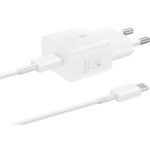 Adaptateur chargeur secteur USB-C 25W + câble USB-C - Samsung EP-T2510XWE - Blanc - Packaging Original – Image 2