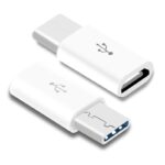 Adaptateur chargeur - Micro USB vers Micro USB type C - Blanc - Phonit – Image 2