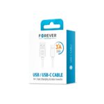 Câble de Charge et Synchro rapide - USB vers Type C - 3A - Blanc - Forever