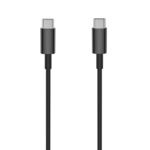 Câble de Charge et Synchro - USB-C-USB-C - 1 mètre 3A - Noir - Setty – Image 2