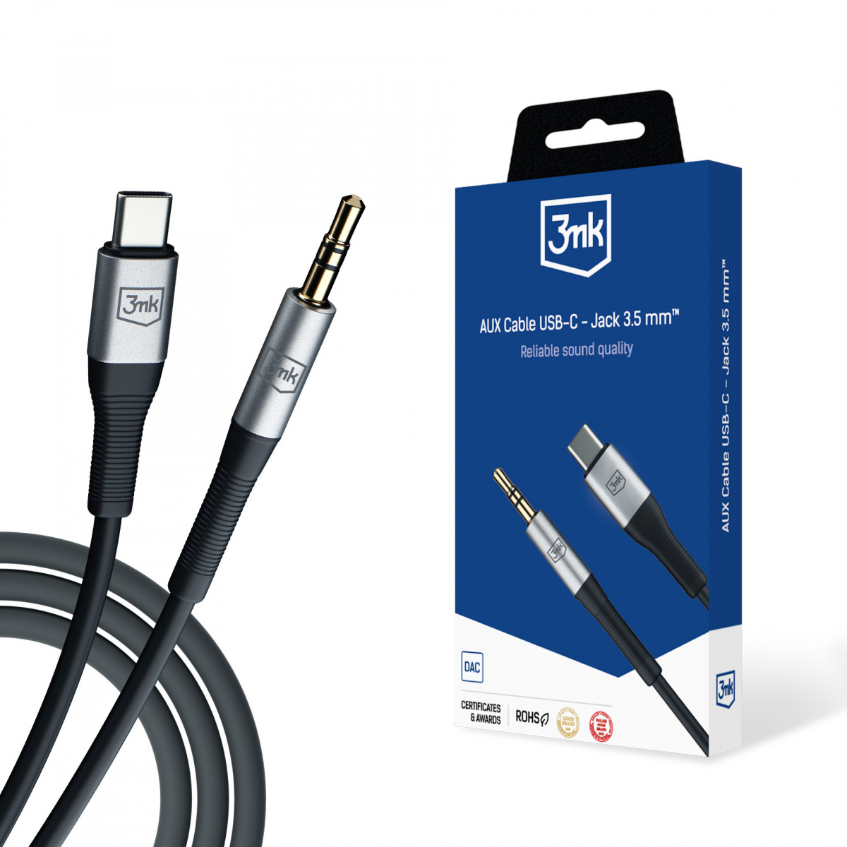 3mk-cable-aux-usb-c-jack-1_202526222850_large Câble auxiliaire USB-C - Jack 3,5 mm - 3mk – Image 1