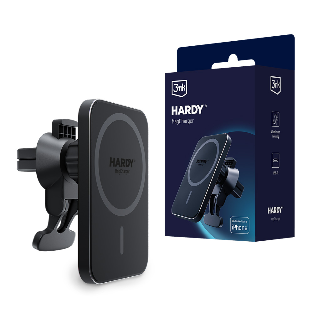 3mk-hardy-mag-charger-1_202526203041_large Support voiture Magsafe et chargeur sans fil 15W - Hardy MagCharger - 3mk – Image 1