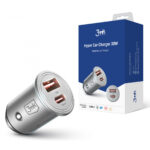Chargeur voiture 1xUSB 1xUSB-C 30W - Hyper Car Charger - 3mk