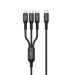 Câble de Charge et Synchro 3 en 1 USB-C/Light+2xUSB-C - 1.2m 60w - Forever – Image 2