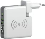 Adaptateur chargeur secteur avec batterie de secours 6700mAh et charge sans fil 15W - Forever Core