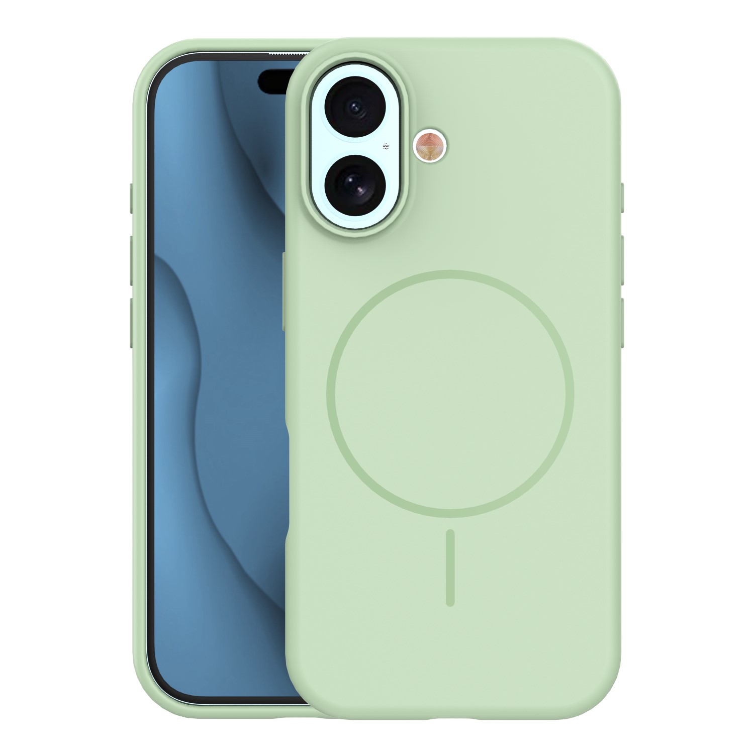 apple-iphone-17-coque-silicone-magsafe-couleur-7-phonit Apple iPhone 17 – Coque Silicone MagSafe SlimRing – Vert - Phonit – Image 1