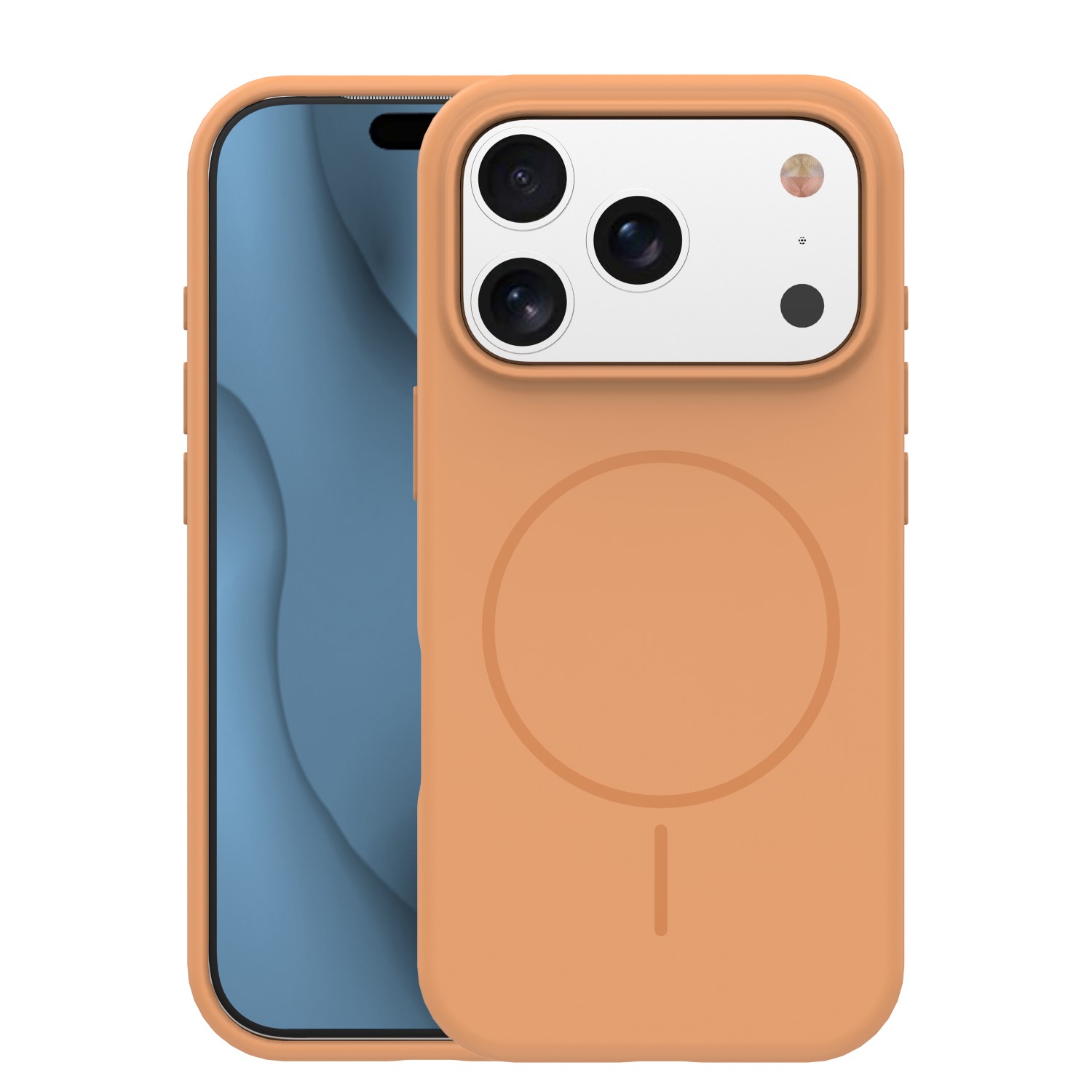 apple-iphone-17-pro-17-pro-max-coque-silicone-magsafe-couleur-2-phonit Apple iPhone 17 Pro – Coque Silicone MagSafe SlimRing – Orange - Phonit – Image 1