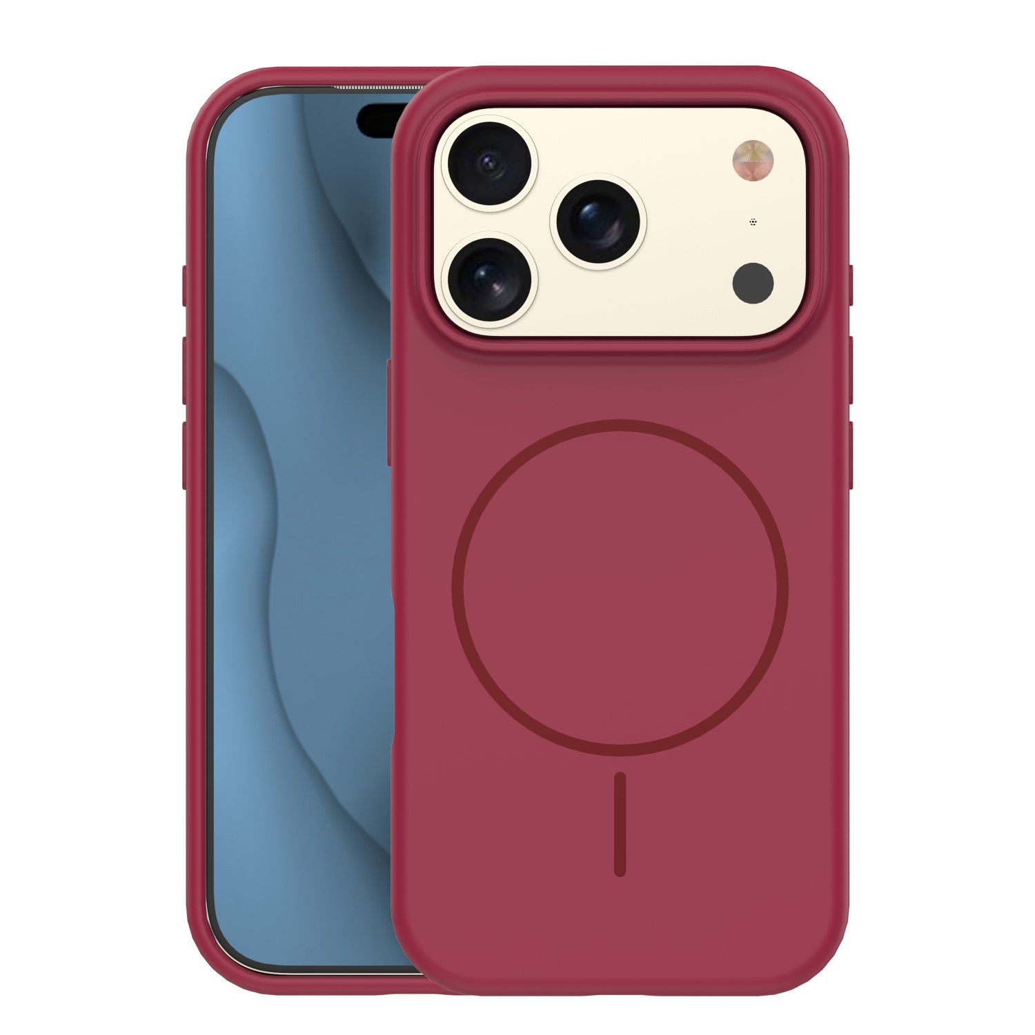 apple-iphone-17-pro-17-pro-max-coque-silicone-magsafe-couleur-8-phonit Apple iPhone 17 Pro Max – Coque Silicone MagSafe SlimRing – Rouge - Phonit – Image 1