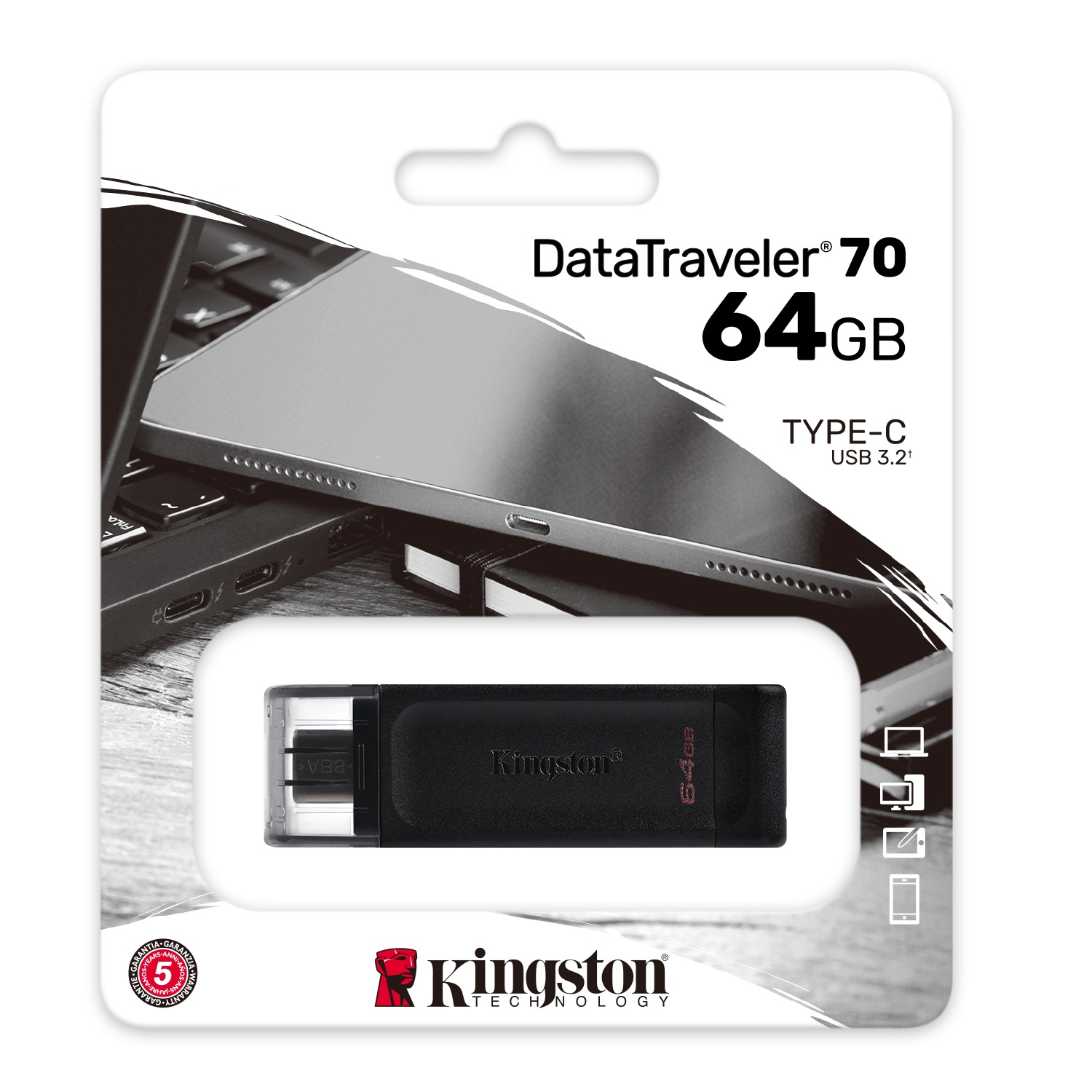 dt70-kingston-64gb-1 Clé USB-C 64GB - DT70 USB-C 3.2 - Kingston – Image 1